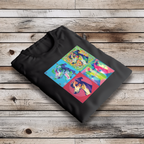 Pop Art Greyhound T‑Shirt – Colorful Dog Portrait Tee