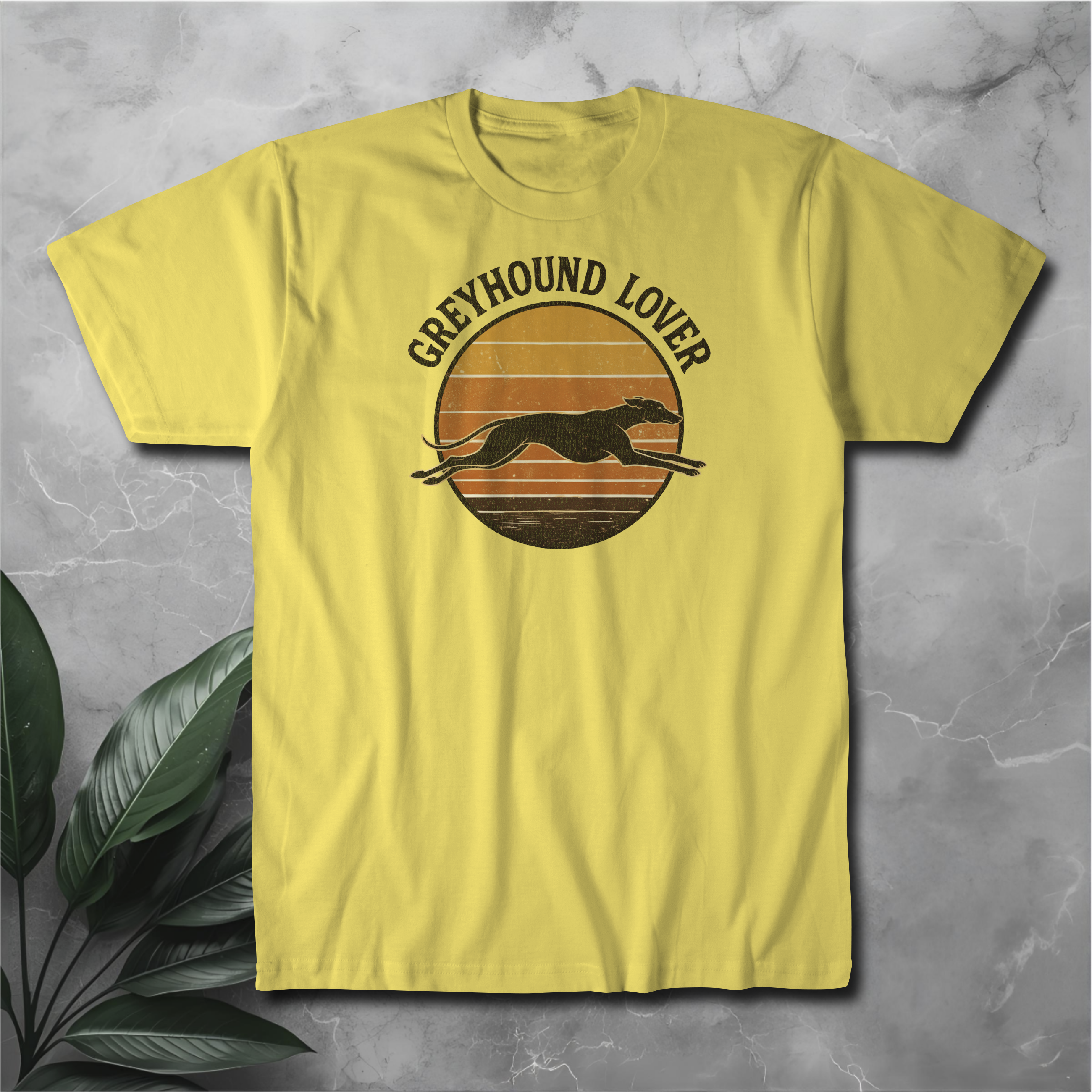 Greyhound Lover T-Shirt — Retro Sunset Running Dog Tee