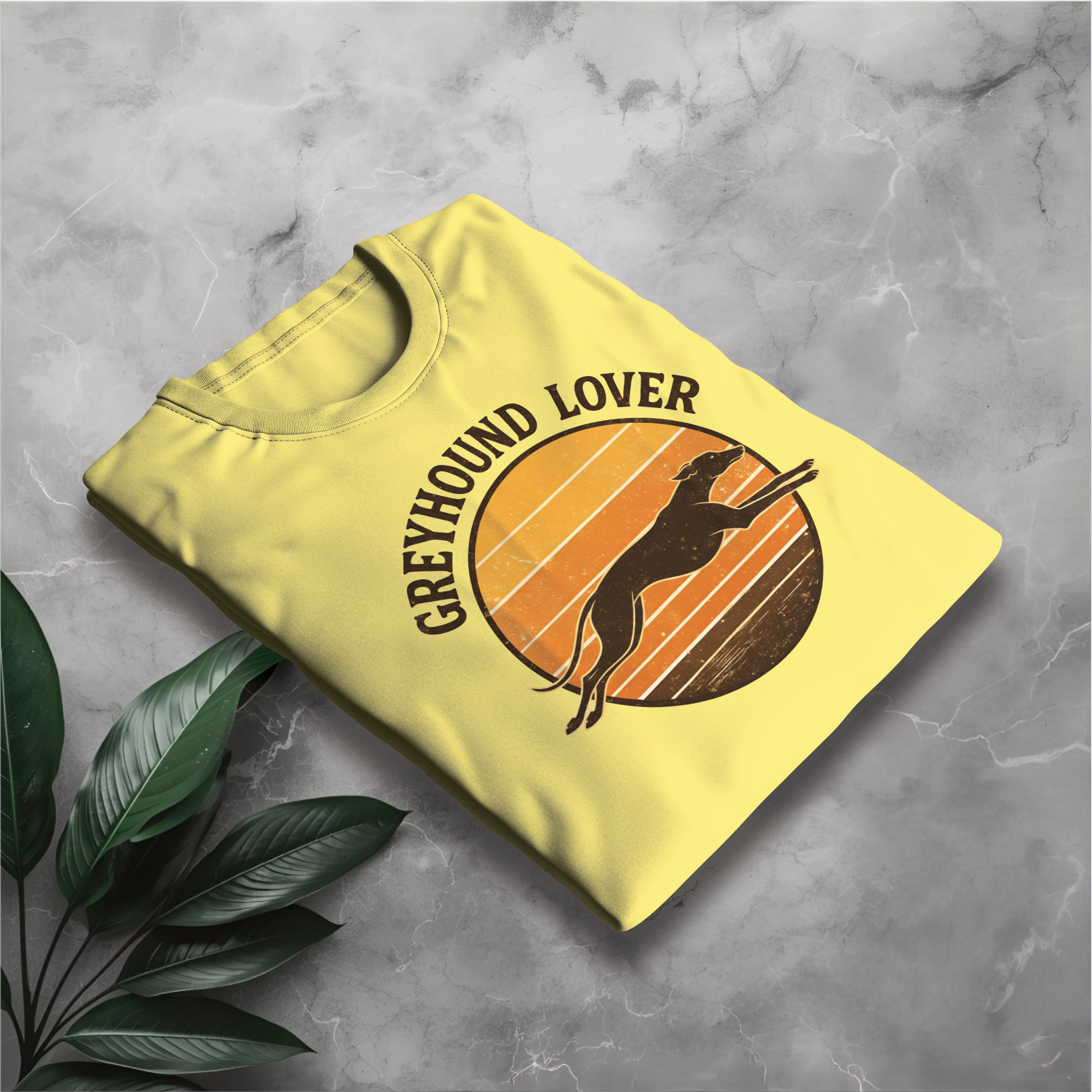 Greyhound Lover T-Shirt — Retro Sunset Running Dog Tee