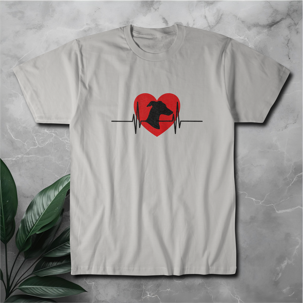 Greyhound Heartbeat T-Shirt — Greyhound Love Tee