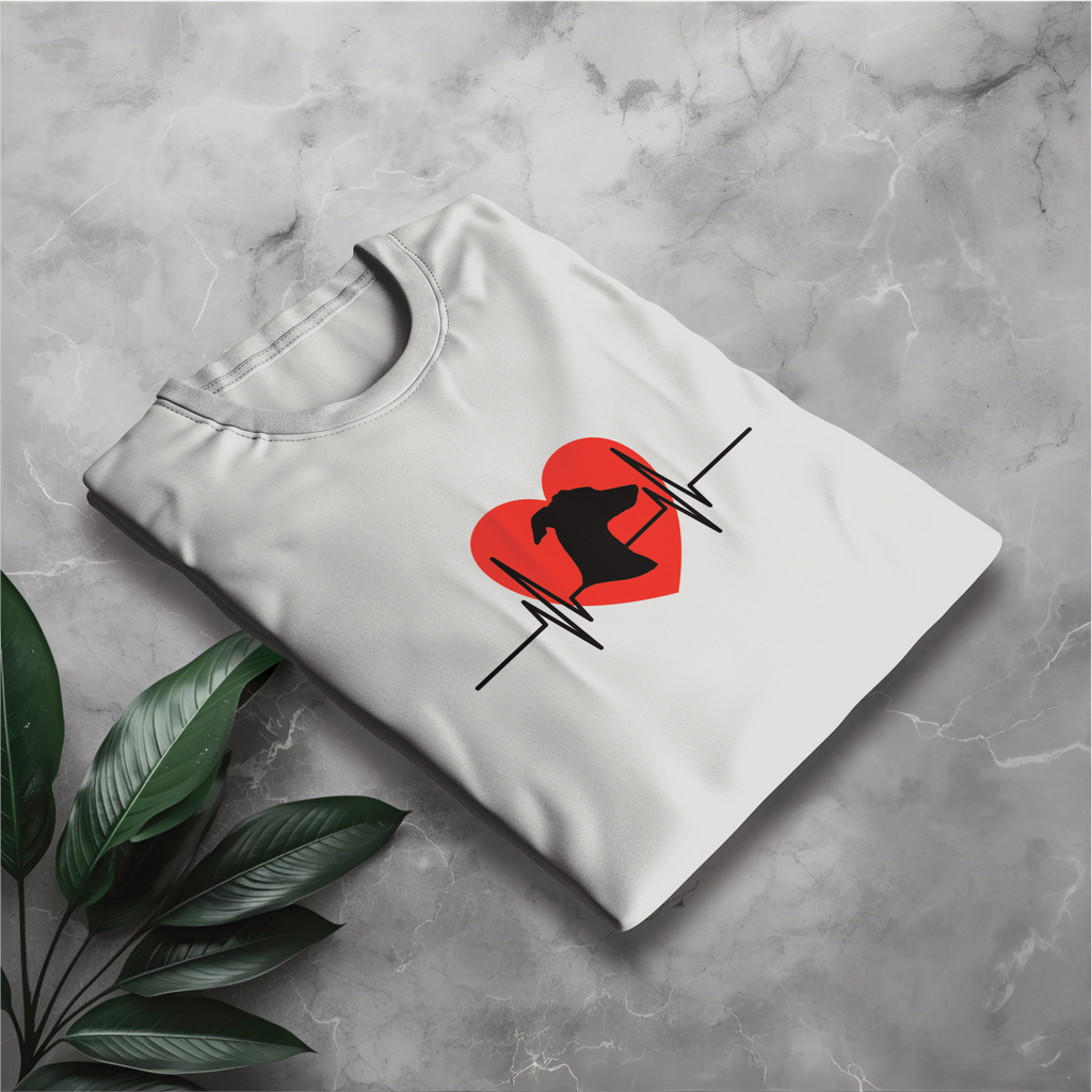 Greyhound Heartbeat T-Shirt — Greyhound Love Tee