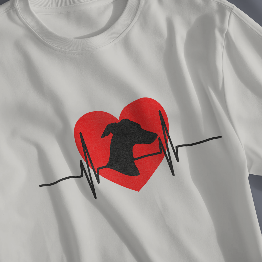 Greyhound Heartbeat T-Shirt — Greyhound Love Tee