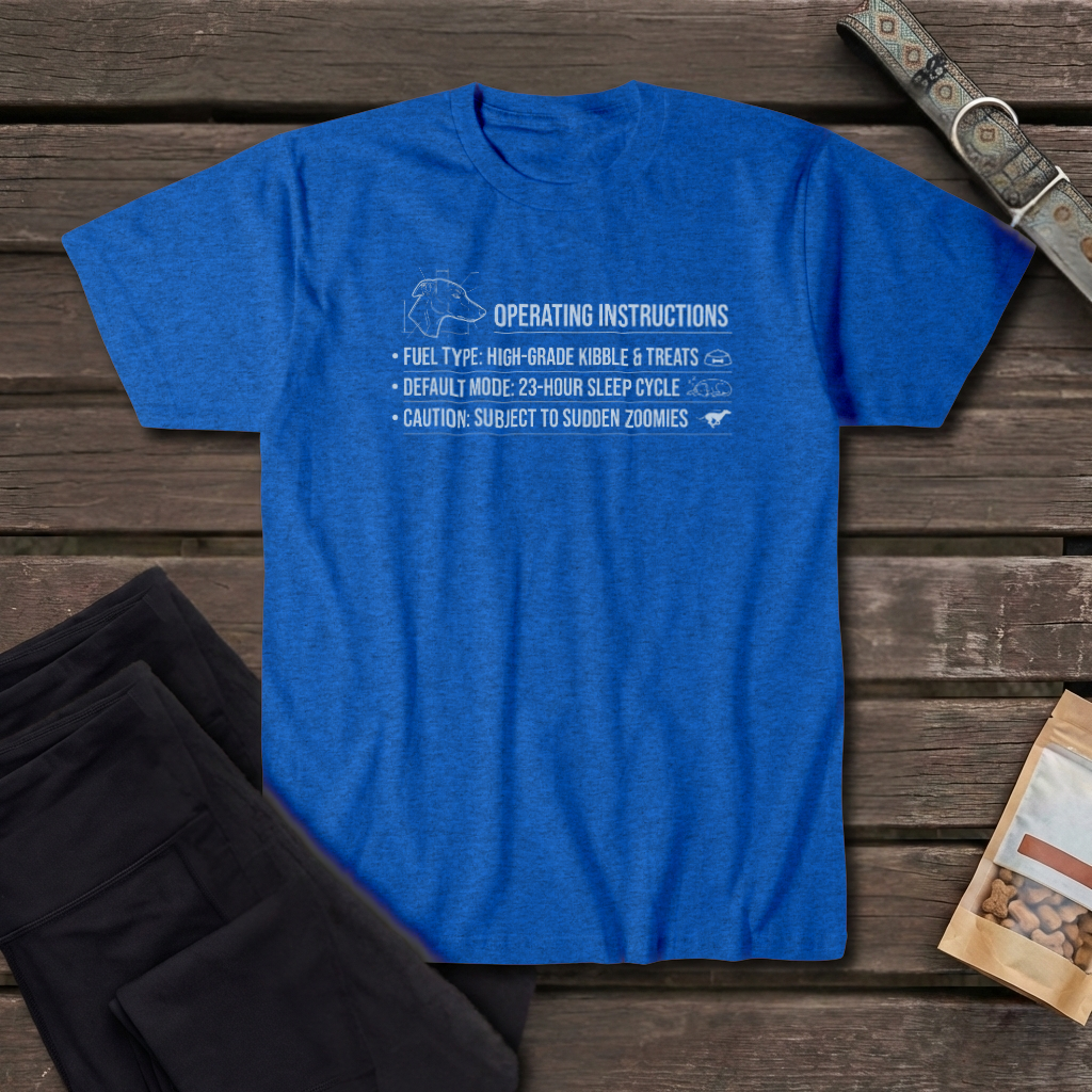 Greyhound Operating Instructions T-Shirt | Funny Greyhound Manual Tee