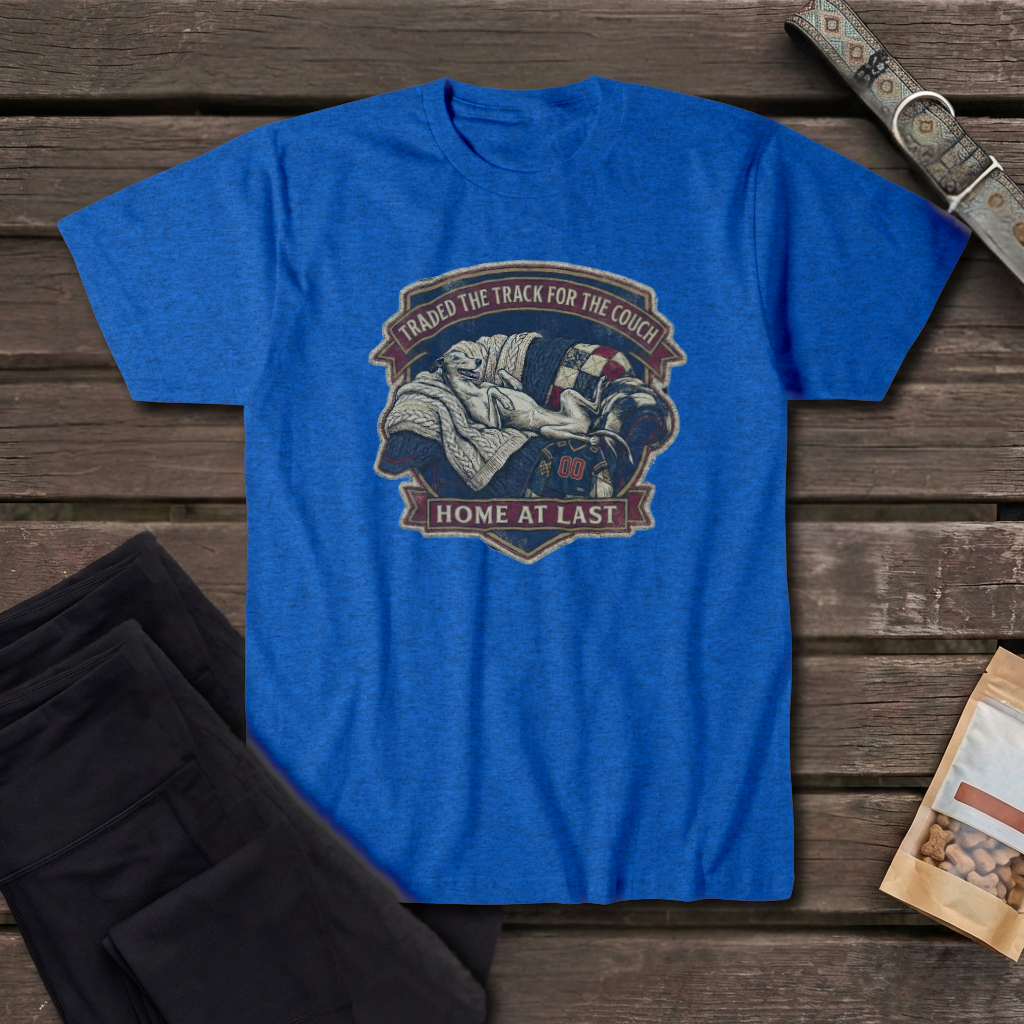 Traded the Track for the Couch Greyhound T-Shirt | Home at Last Retired Racer Tee