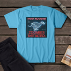 System Malfunction Zoomies Initiated Greyhound T-Shirt | Cyber Greyhound Tee