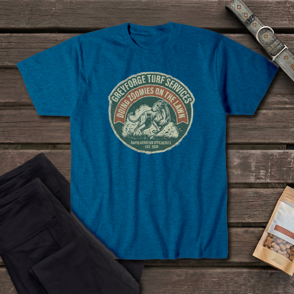 Greyforge Turf Services Greyhound T-Shirt | Rapid Aeration Specialists Tee