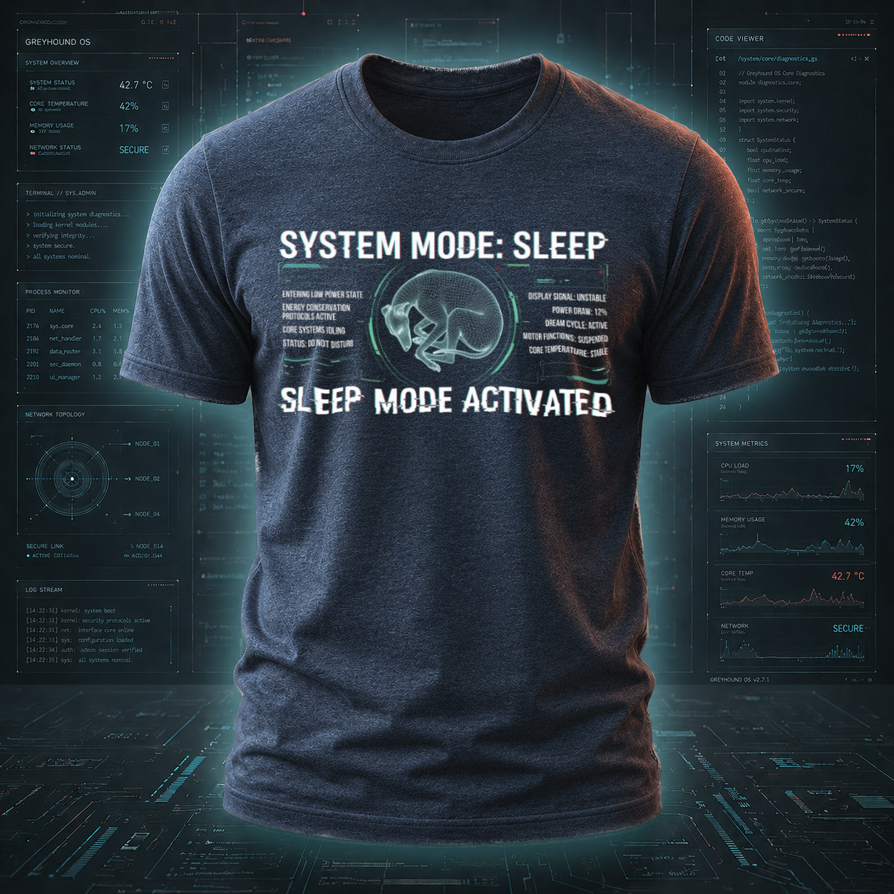 Sleep Mode Activated — System Modes Tee