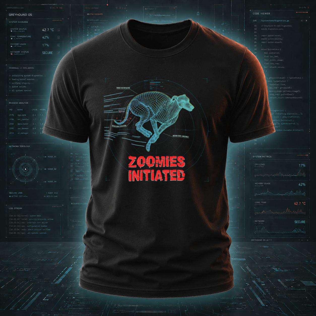 Zoomies Initiated — System Series Tee