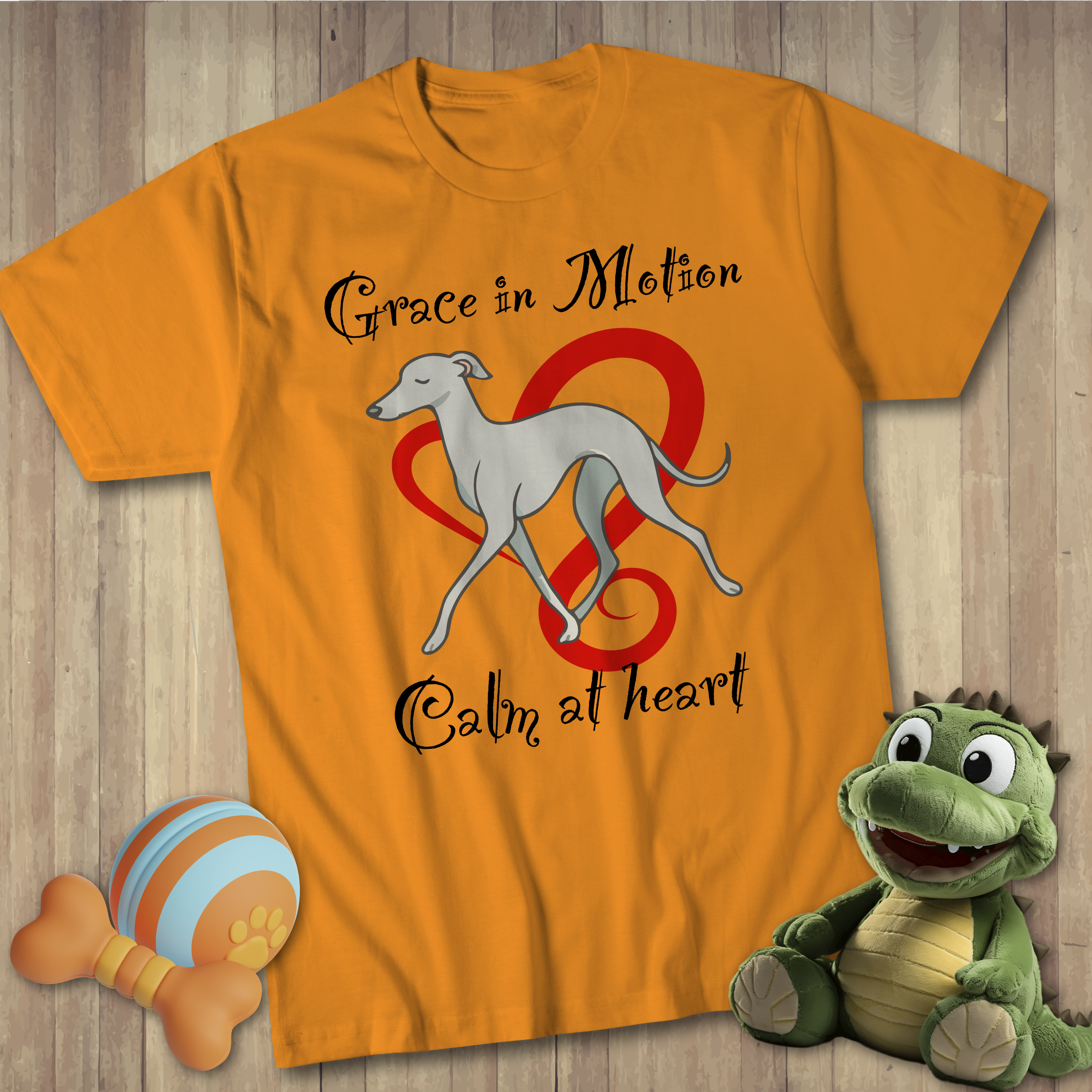 Greyhound Grace T-Shirt — "Grace in Motion, Calm at Heart" Dog Lover Tee